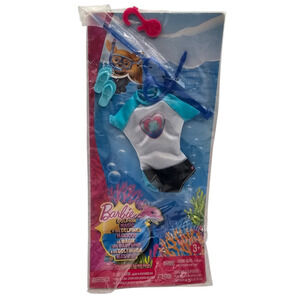 Mattel Barbie Dolphin Magic Snorkel Fun Fashion Pack
